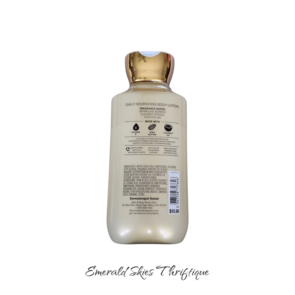 Bath Body Works Body Lotion Moisturizer Golden Berry Mistletoe. - Picture 2 of 2